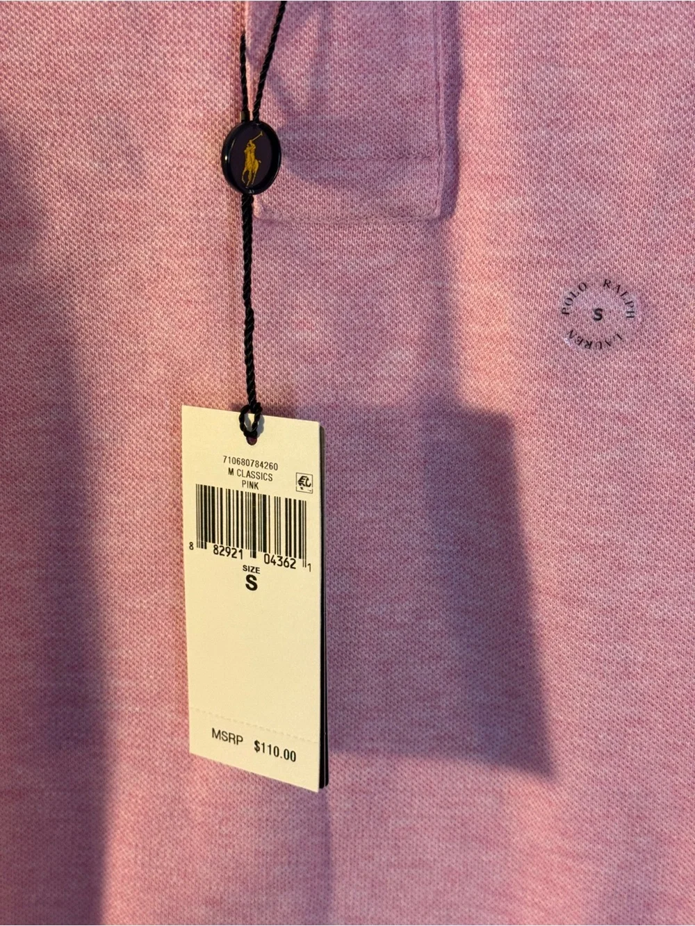 Ralph Lauren Pink Custom Slim Fit Polo Shirt